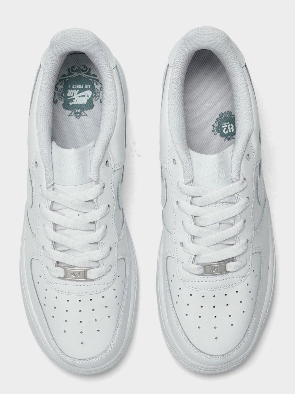 Nike Air Force 1 LE (GS) White/White Shoe Box Label